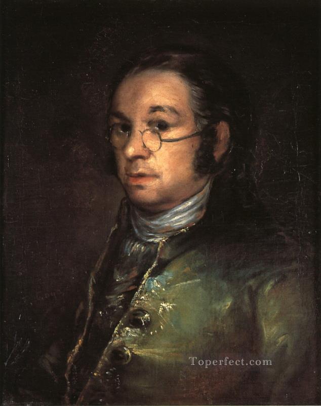 Self portrait with spectacles Francisco de Goya Oil Paintings
